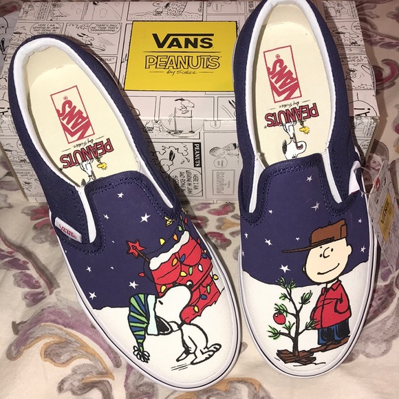 Vans Shoes Vans Peanuts Charlie Brown Snoopy Christmas Big Kids 4